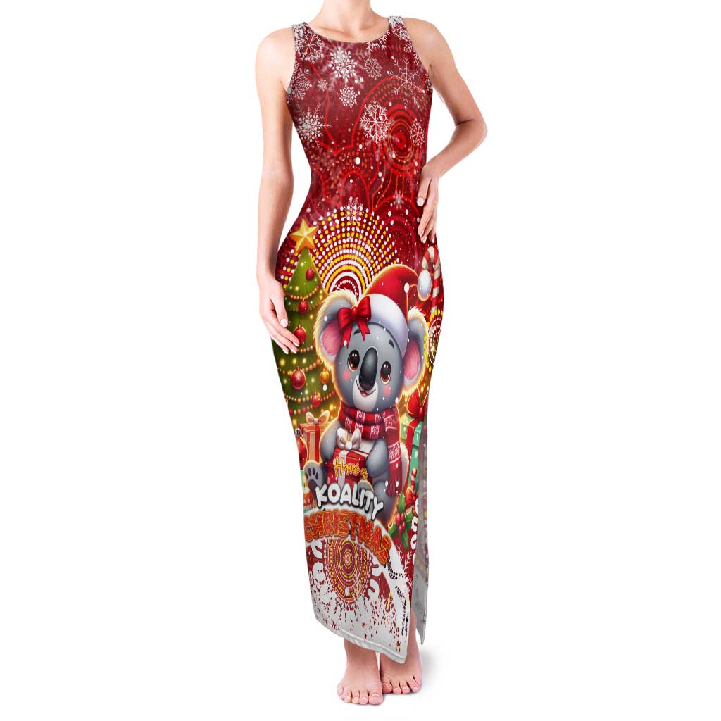 Koality Christmas Tank Maxi Dress Cute Aussie Koala Holiday - Aussie Hoodie