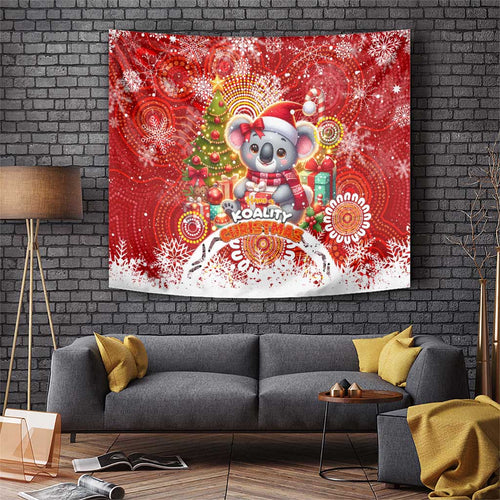 Koality Christmas Tapestry Cute Aussie Koala Holiday - Aussie Hoodie