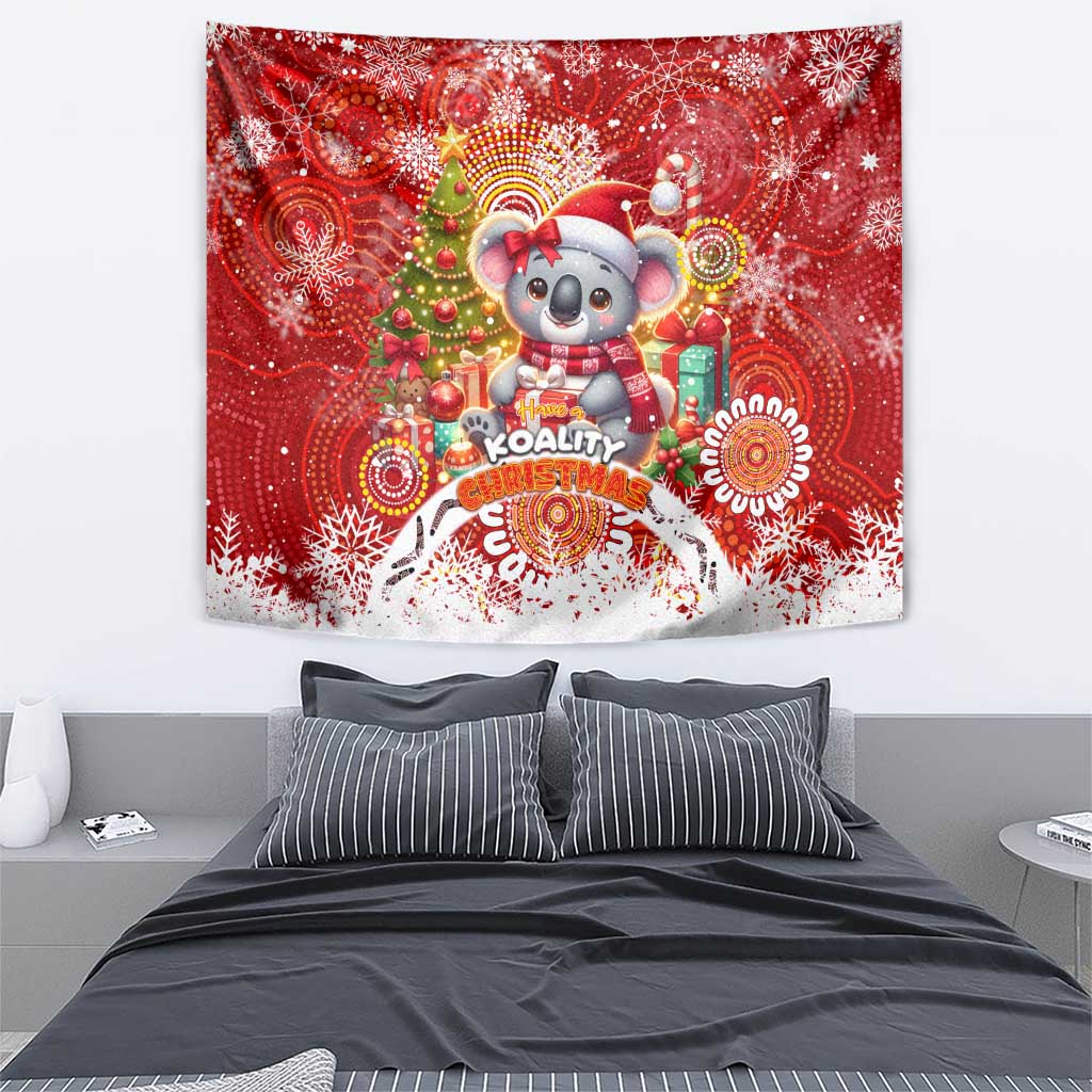 Koality Christmas Tapestry Cute Aussie Koala Holiday - Aussie Hoodie