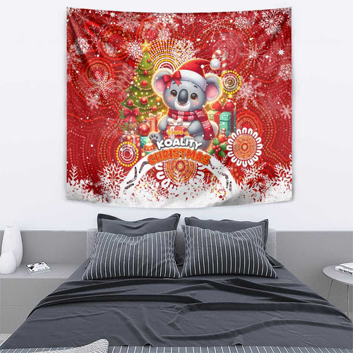 Koality Christmas Tapestry Cute Aussie Koala Holiday - Aussie Hoodie