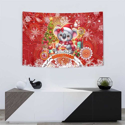 Koality Christmas Tapestry Cute Aussie Koala Holiday - Aussie Hoodie