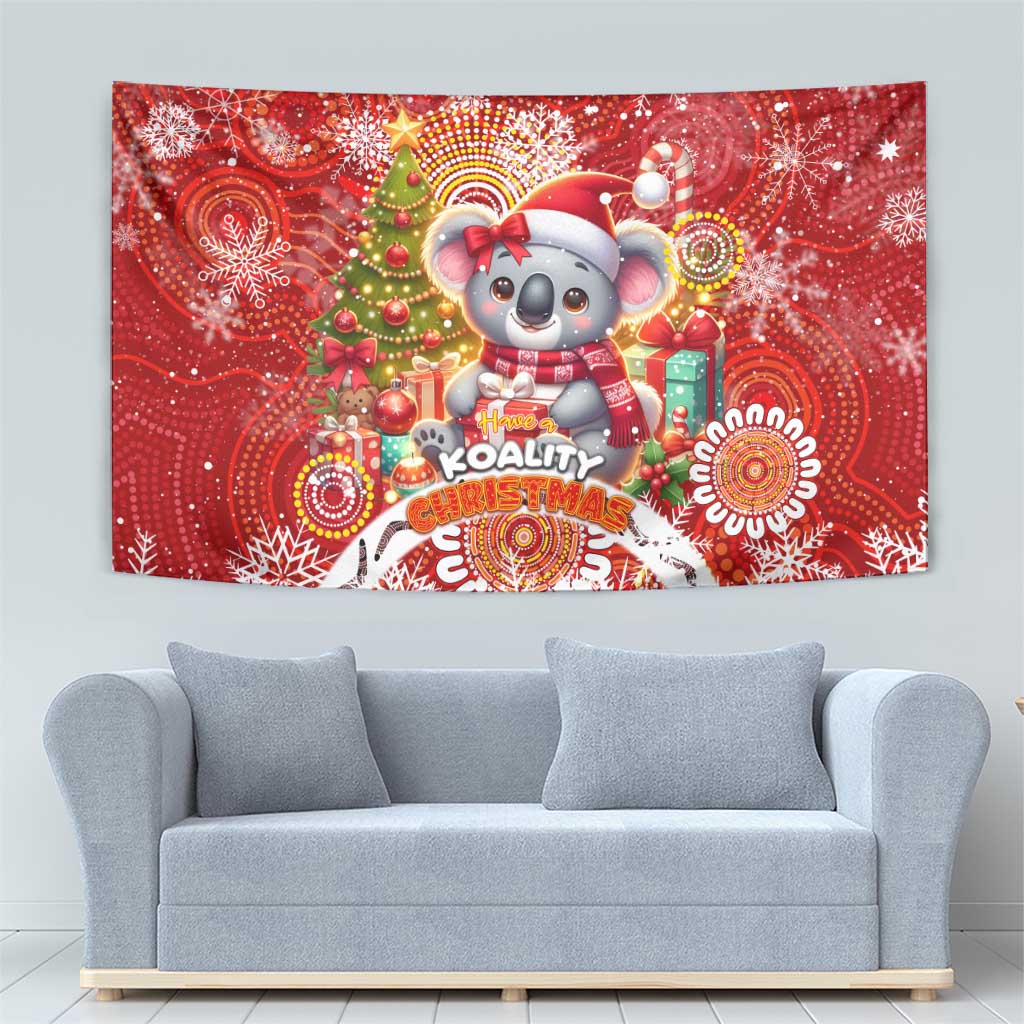 Koality Christmas Tapestry Cute Aussie Koala Holiday - Aussie Hoodie
