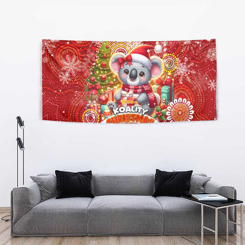 Koality Christmas Tapestry Cute Aussie Koala Holiday - Aussie Hoodie