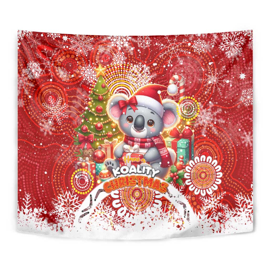 Koality Christmas Tapestry Cute Aussie Koala Holiday - Aussie Hoodie