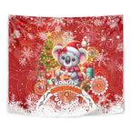 Koality Christmas Tapestry Cute Aussie Koala Holiday - Aussie Hoodie