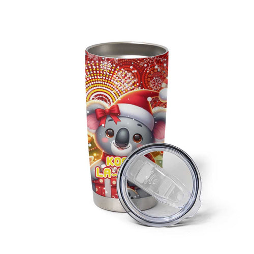 Koality Christmas Tumbler Cup Cute Aussie Koala Holiday - Aussie Hoodie