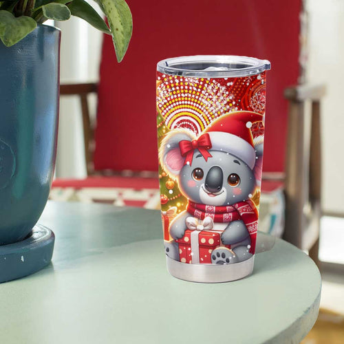 Koality Christmas Tumbler Cup Cute Aussie Koala Holiday - Aussie Hoodie