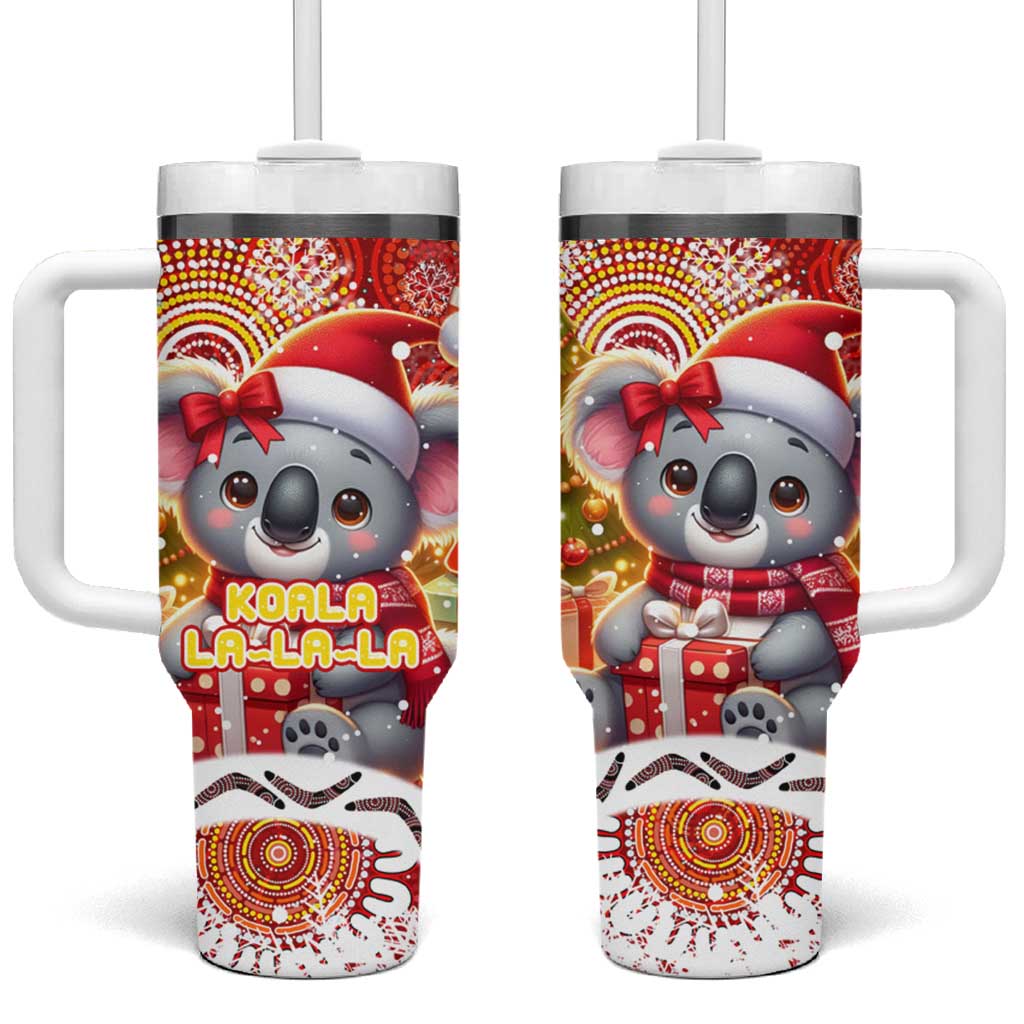 Koality Christmas Tumbler With Handle Cute Aussie Koala Holiday - Aussie Hoodie