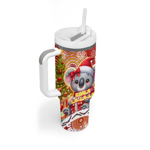 Koality Christmas Tumbler With Handle Cute Aussie Koala Holiday - Aussie Hoodie