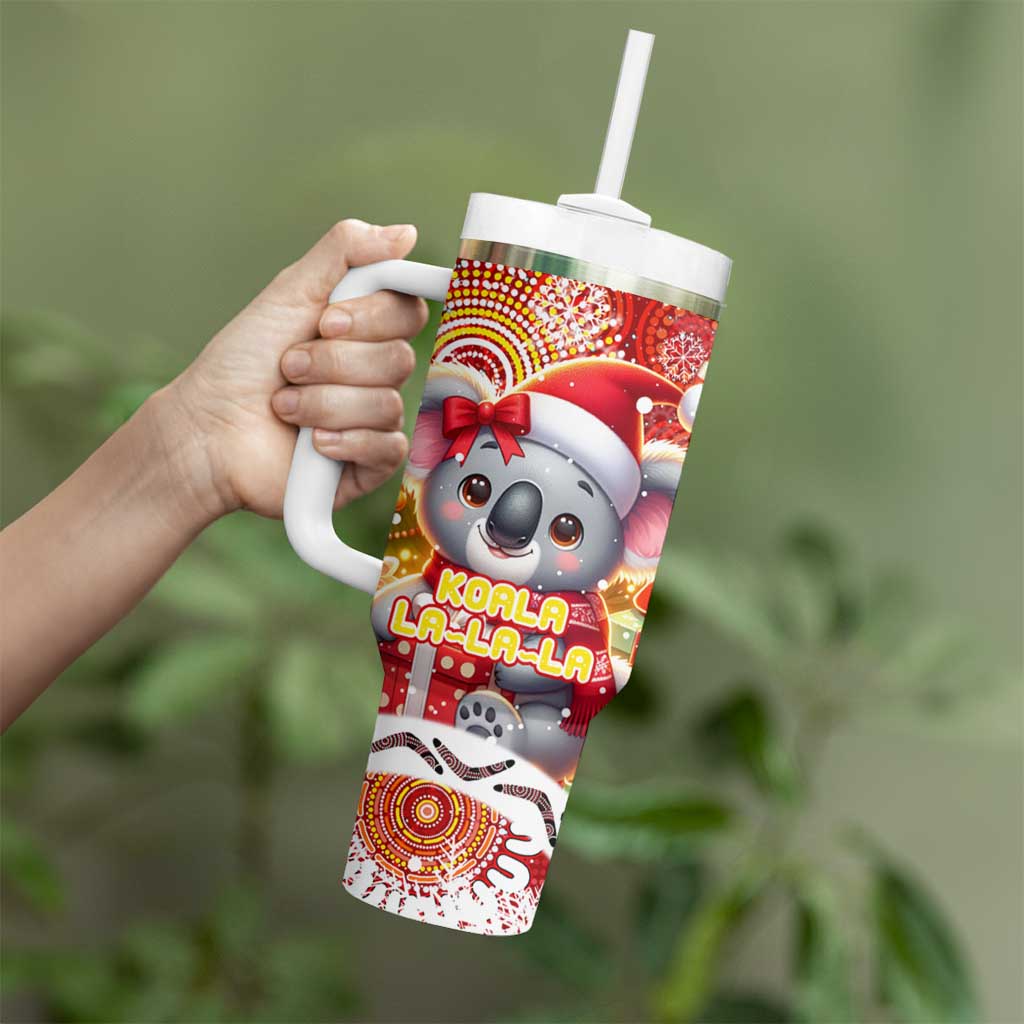 Koality Christmas Tumbler With Handle Cute Aussie Koala Holiday - Aussie Hoodie