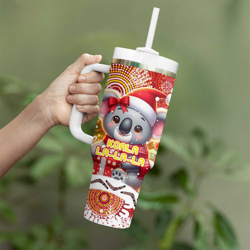 Koality Christmas Tumbler With Handle Cute Aussie Koala Holiday - Aussie Hoodie
