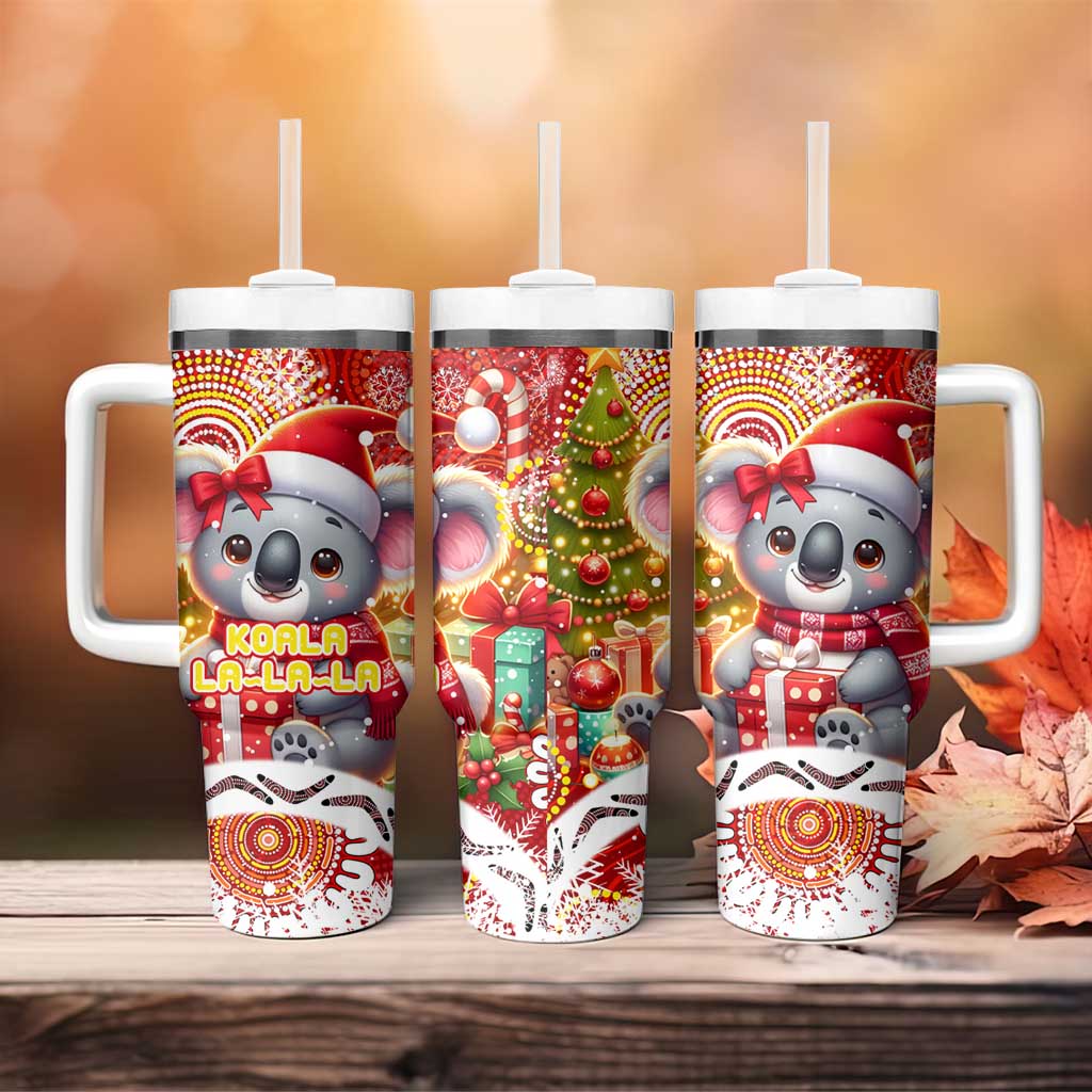 Koality Christmas Tumbler With Handle Cute Aussie Koala Holiday - Aussie Hoodie