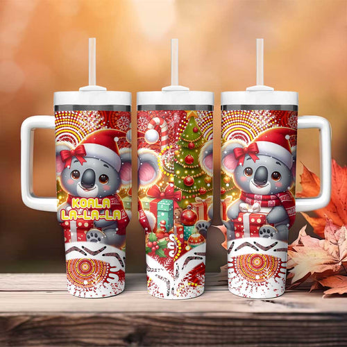 Koality Christmas Tumbler With Handle Cute Aussie Koala Holiday - Aussie Hoodie