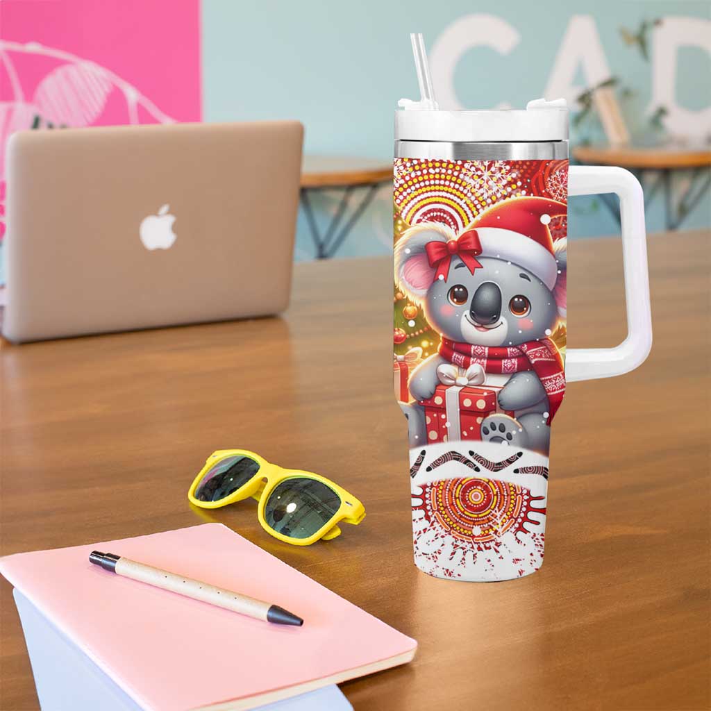 Koality Christmas Tumbler With Handle Cute Aussie Koala Holiday - Aussie Hoodie