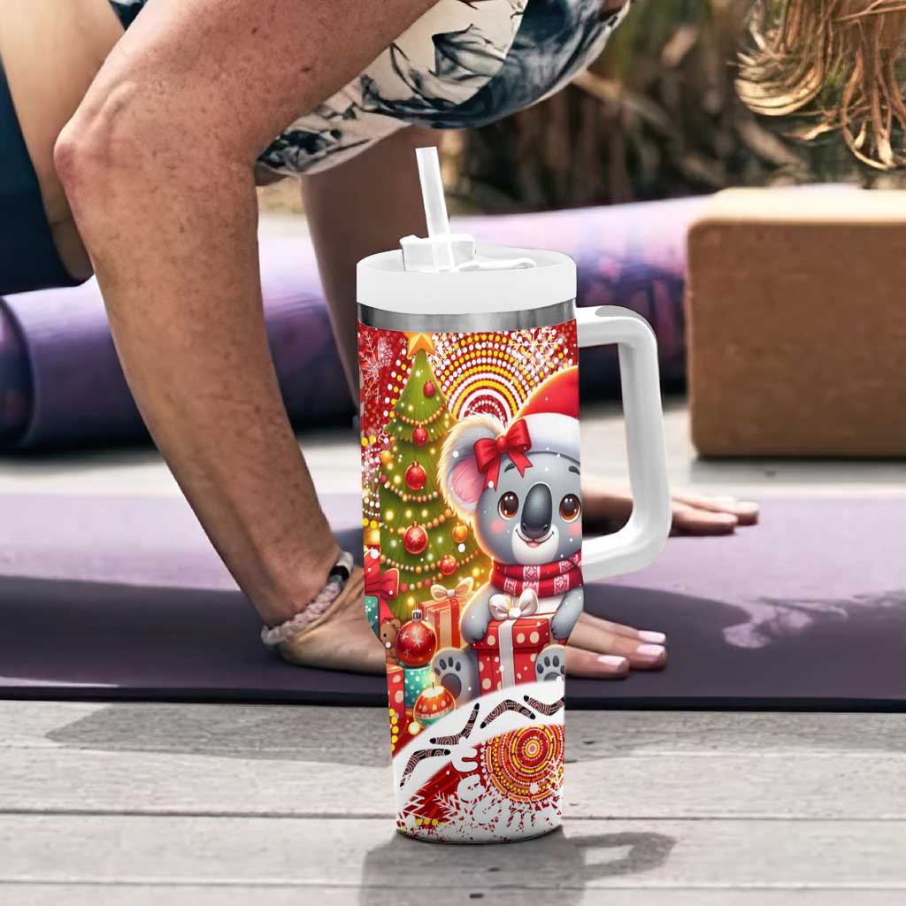 Koality Christmas Tumbler With Handle Cute Aussie Koala Holiday - Aussie Hoodie