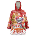 Koality Christmas Wearable Blanket Hoodie Cute Aussie Koala Holiday - Aussie Hoodie