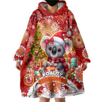Koality Christmas Wearable Blanket Hoodie Cute Aussie Koala Holiday - Aussie Hoodie