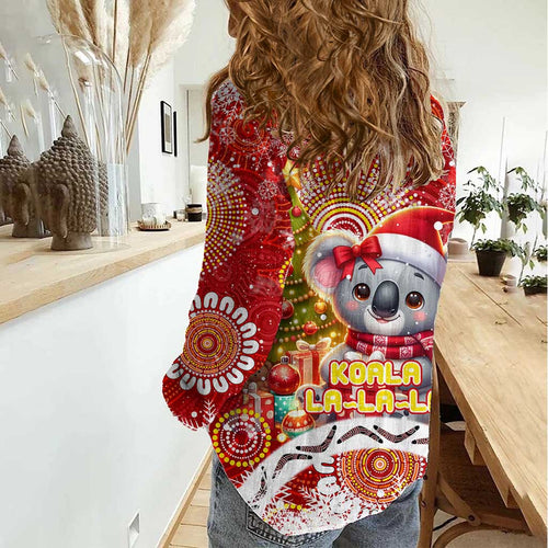Koality Christmas Women Casual Shirt Cute Aussie Koala Holiday - Aussie Hoodie