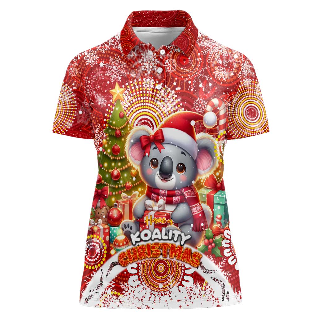 Koality Christmas Women Polo Shirt Cute Aussie Koala Holiday - Aussie Hoodie
