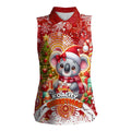 Koality Christmas Women Sleeveless Polo Shirt Cute Aussie Koala Holiday - Aussie Hoodie
