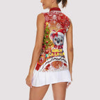 Koality Christmas Women Sleeveless Polo Shirt Cute Aussie Koala Holiday - Aussie Hoodie