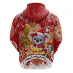 Koality Christmas Zip Hoodie Cute Aussie Koala Holiday - Aussie Hoodie