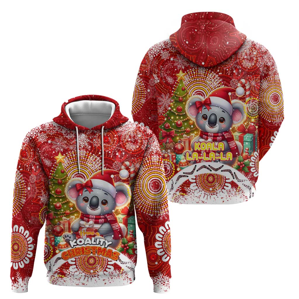 Koality Christmas Zip Hoodie Cute Aussie Koala Holiday - Aussie Hoodie