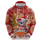 Koality Christmas Zip Hoodie Cute Aussie Koala Holiday - Aussie Hoodie
