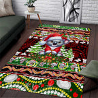 Koala Christmas Area Rug Australia Aboriginal Cute Santa Koalas - Aussie Hoodie