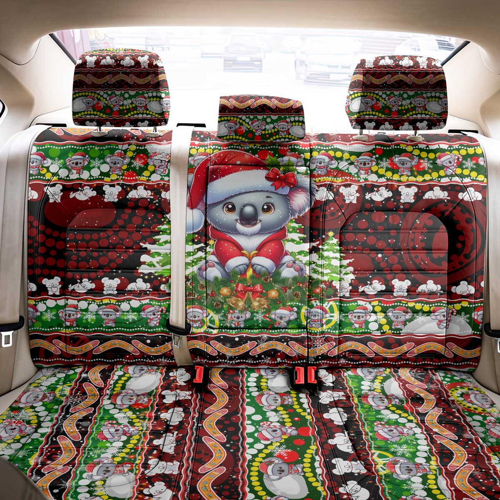 Koala Christmas Back Car Seat Cover Australia Aboriginal Cute Santa Koalas - Aussie Hoodie