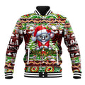 Koala Christmas Baseball Jacket Australia Aboriginal Cute Santa Koalas - Aussie Hoodie