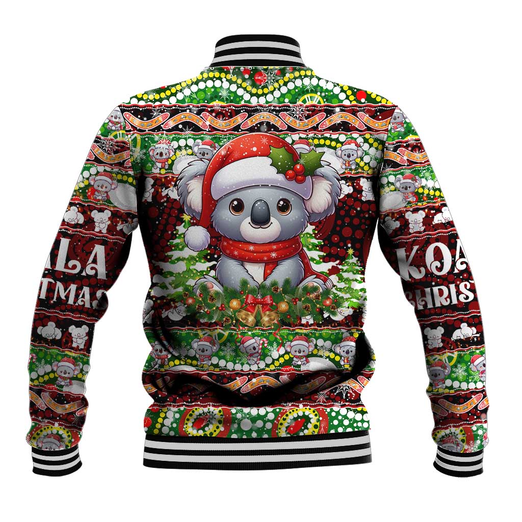 Koala Christmas Baseball Jacket Australia Aboriginal Cute Santa Koalas - Aussie Hoodie