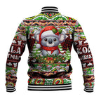 Koala Christmas Baseball Jacket Australia Aboriginal Cute Santa Koalas - Aussie Hoodie