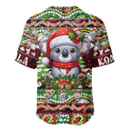 Koala Christmas Baseball Jersey Australia Aboriginal Cute Santa Koalas - Aussie Hoodie