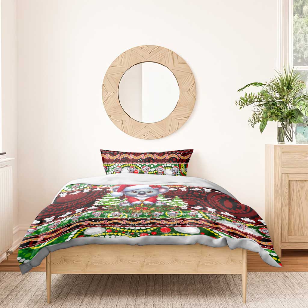 Koala Christmas Bedding Set Australia Aboriginal Cute Santa Koalas - Aussie Hoodie