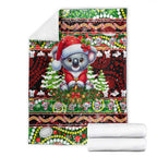 Koala Christmas Blanket Australia Aboriginal Cute Santa Koalas - Aussie Hoodie