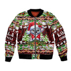 Koala Christmas Bomber Jacket Australia Aboriginal Cute Santa Koalas - Aussie Hoodie
