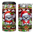 Koala Christmas 4 in 1 Can Cooler Tumbler Australia Aboriginal Cute Santa Koalas - Aussie Hoodie