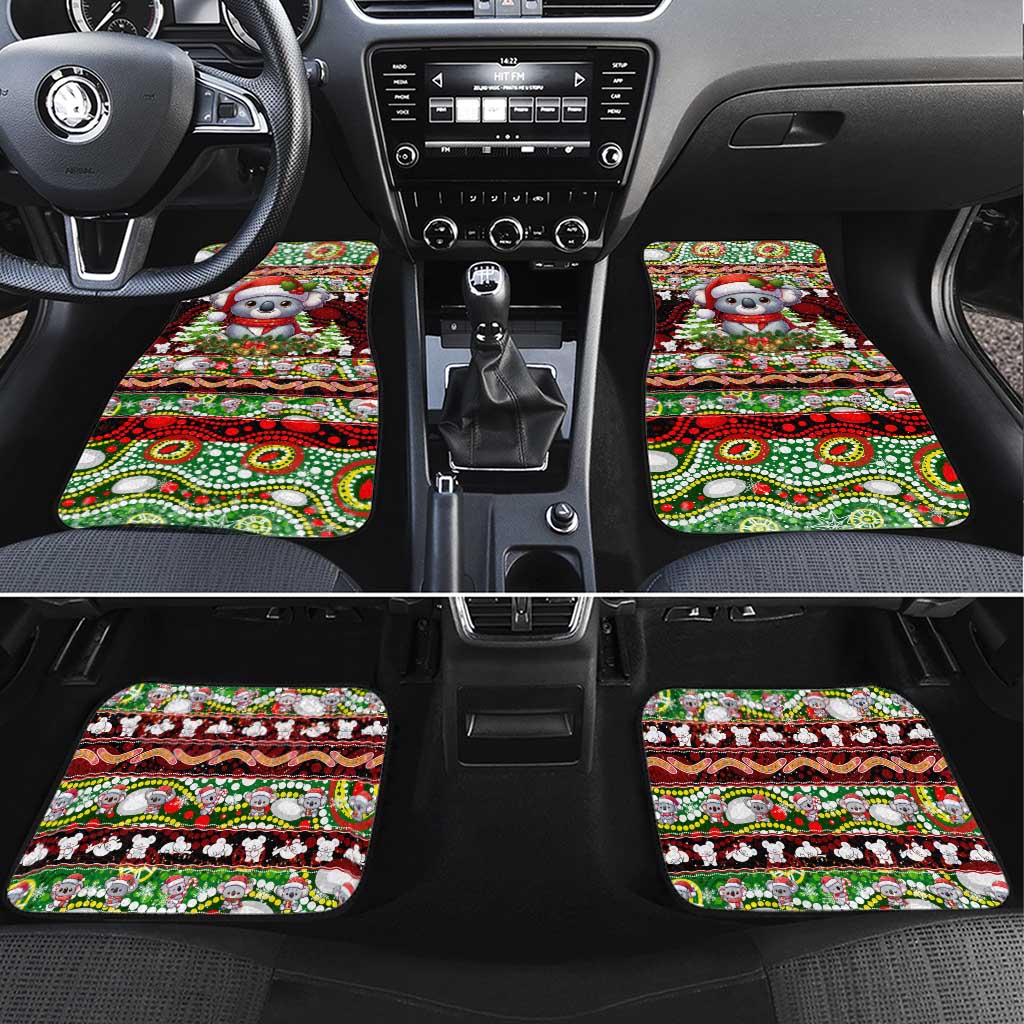 Koala Christmas Car Mats Australia Aboriginal Cute Santa Koalas - Aussie Hoodie