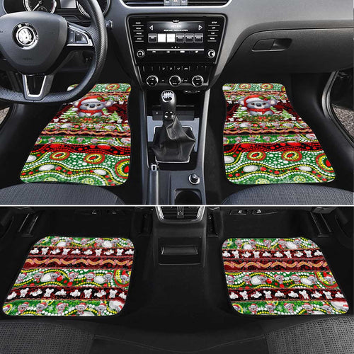 Koala Christmas Car Mats Australia Aboriginal Cute Santa Koalas - Aussie Hoodie