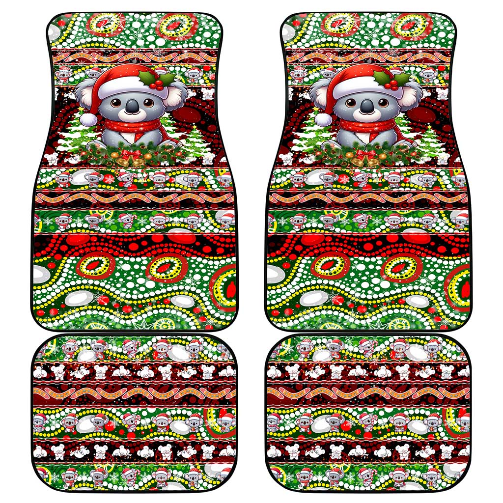 Koala Christmas Car Mats Australia Aboriginal Cute Santa Koalas - Aussie Hoodie