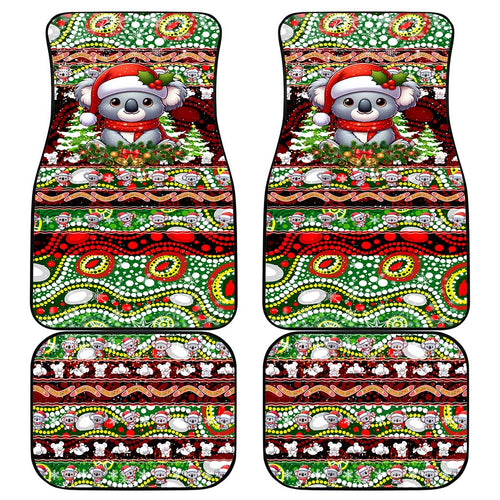 Koala Christmas Car Mats Australia Aboriginal Cute Santa Koalas - Aussie Hoodie