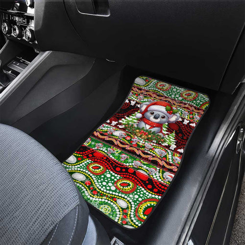 Koala Christmas Car Mats Australia Aboriginal Cute Santa Koalas - Aussie Hoodie