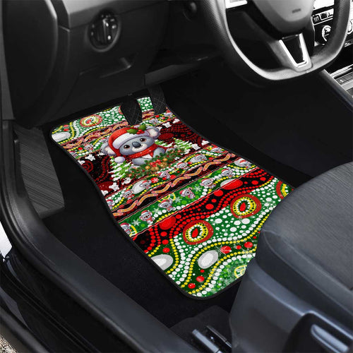 Koala Christmas Car Mats Australia Aboriginal Cute Santa Koalas - Aussie Hoodie