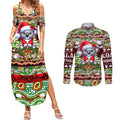 Koala Christmas Couples Matching Summer Maxi Dress and Long Sleeve Button Shirt Australia Aboriginal Cute Santa Koalas - Aussie Hoodie