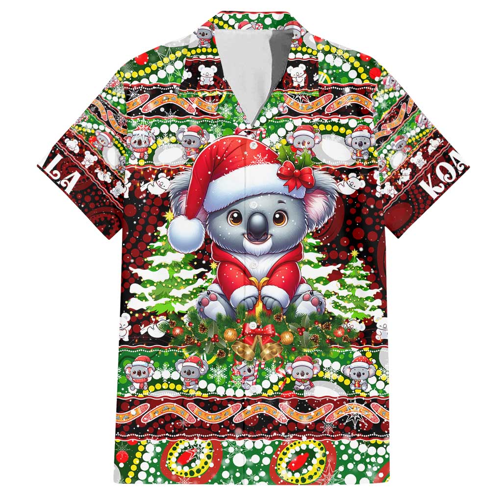 Koala Christmas Family Matching Long Sleeve Bodycon Dress and Hawaiian Shirt Australia Aboriginal Cute Santa Koalas - Aussie Hoodie