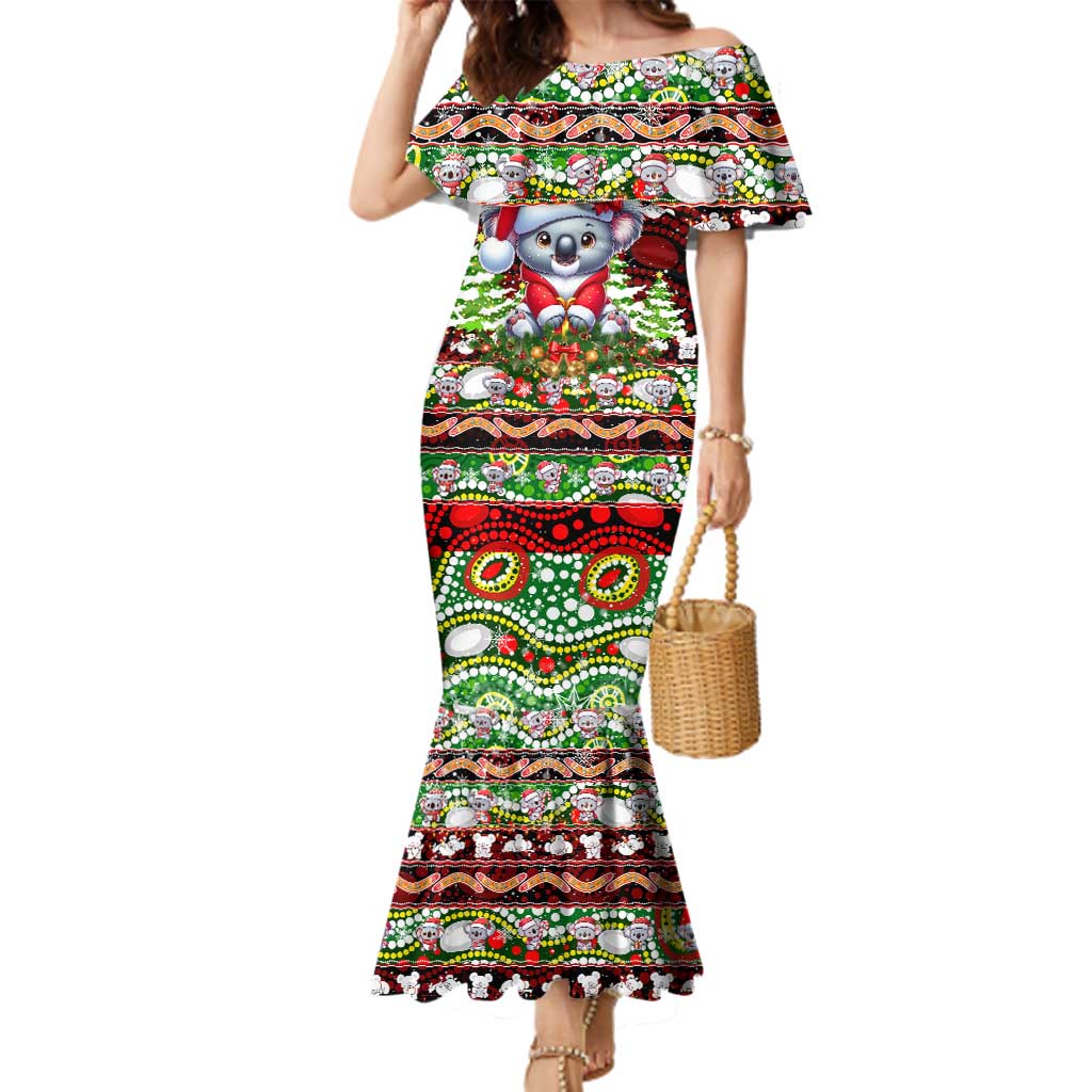 Koala Christmas Family Matching Mermaid Dress and Hawaiian Shirt Australia Aboriginal Cute Santa Koalas - Aussie Hoodie