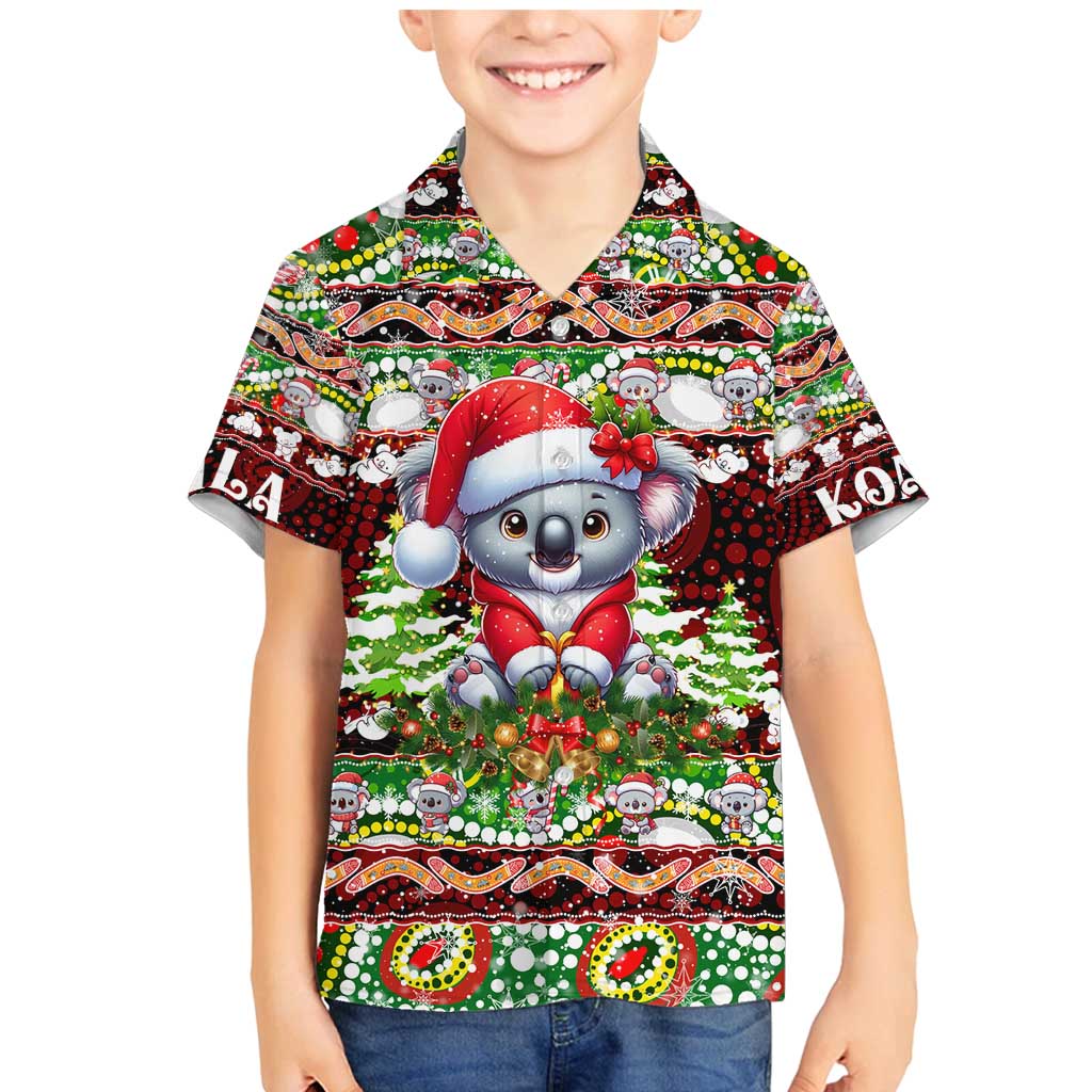 Koala Christmas Family Matching Mermaid Dress and Hawaiian Shirt Australia Aboriginal Cute Santa Koalas - Aussie Hoodie