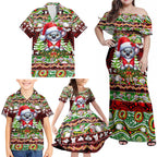 Koala Christmas Family Matching Off Shoulder Maxi Dress and Hawaiian Shirt Australia Aboriginal Cute Santa Koalas - Aussie Hoodie
