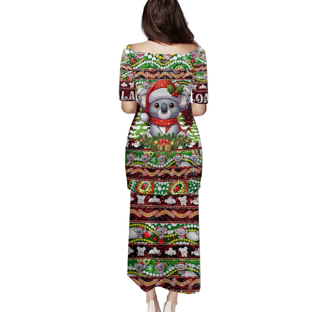 Koala Christmas Family Matching Puletasi and Hawaiian Shirt Australia Aboriginal Cute Santa Koalas - Aussie Hoodie